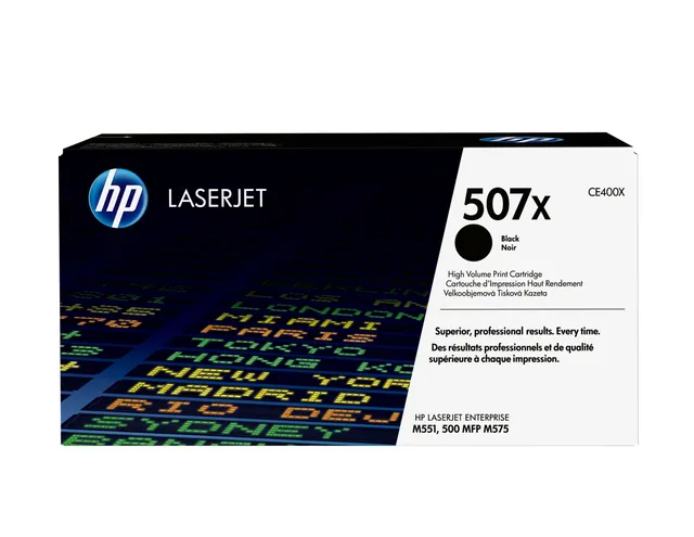 HP Original 507X LaserJet-tonerpatron med høj kapacitet, sort