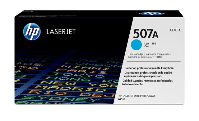 HP Original 507A LaserJet-tonerpatron, cyan