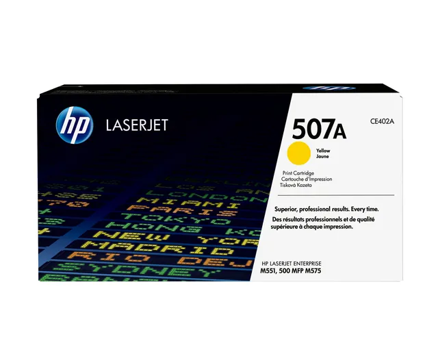 HP Original 507A LaserJet-tonerpatron, gul