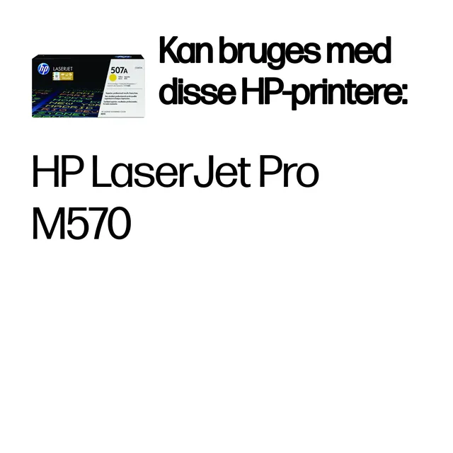 HP Original 507A LaserJet-tonerpatron, gul