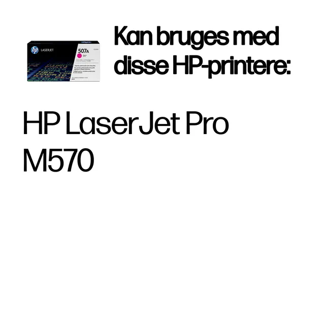 HP Original 507A LaserJet-tonerpatron, magenta