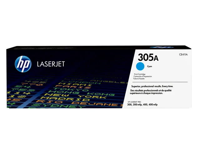 HP Original 305A LaserJet-tonerpatron, cyan