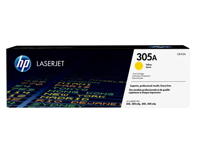 HP Original 305A LaserJet-tonerpatron, gul