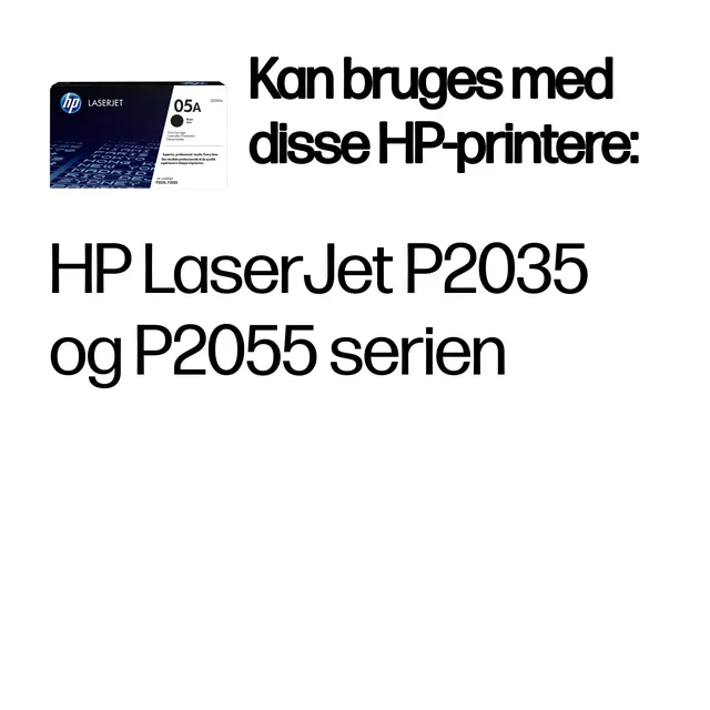 HP Original 05A LaserJet-tonerpatron, sort
