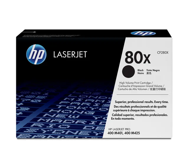 HP Original 80X LaserJet-tonerpatron med høj kapacitet, sort