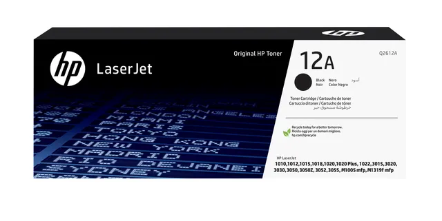 HP Original 12A LaserJet-tonerpatron, sort