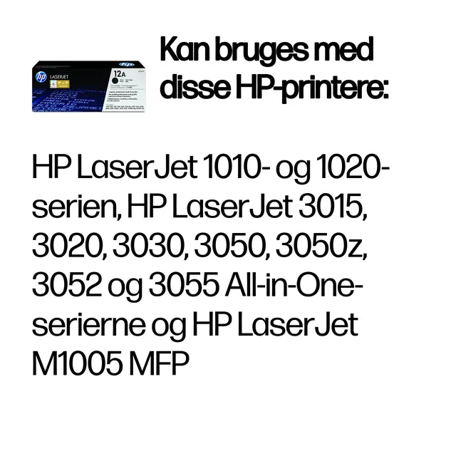 HP Original 12A LaserJet-tonerpatron, sort