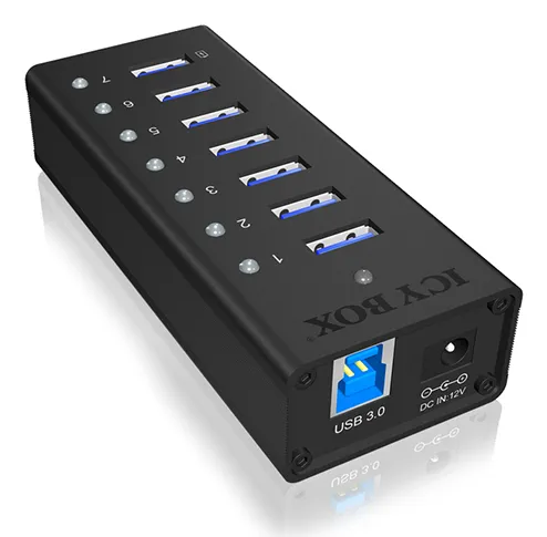Icy Box IB-AC618 7 Port USB 3.0 Hub with USB Charge Port