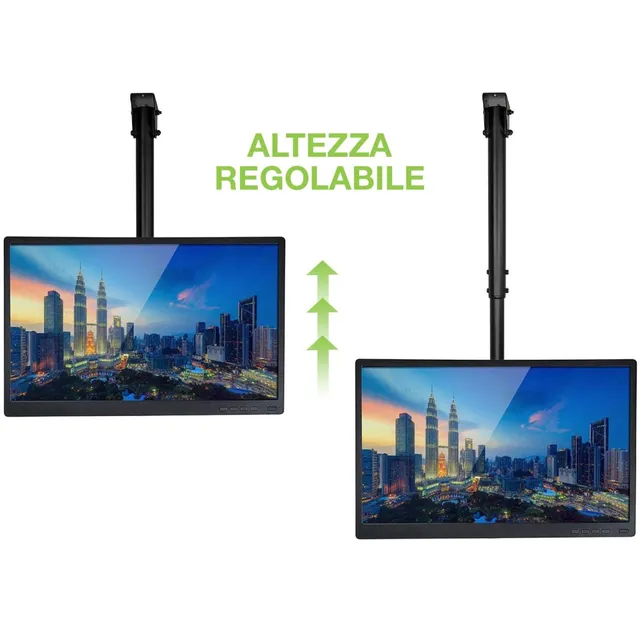 Techly Teleskop Deckenhalterung für 1LCD TV 37"-70" Arm lang
