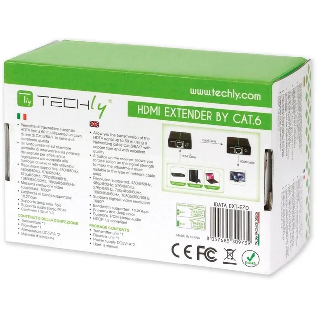 HDMI Extender via RJ Cat5e/6, 60m