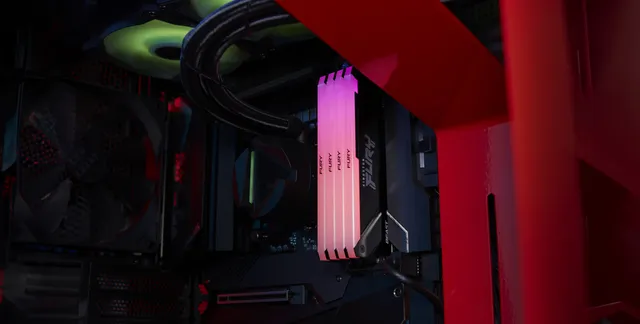 Kingston Fury Beast RGB memory, DDR4, 32 GB, 3200MHz, CL16 (KF432C16BB2AK2/32)
