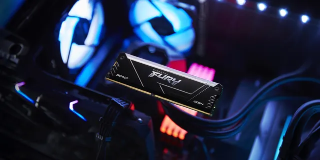 Kingston Fury Beast RGB memory, DDR4, 32 GB, 3200MHz, CL16 (KF432C16BB2AK2/32)