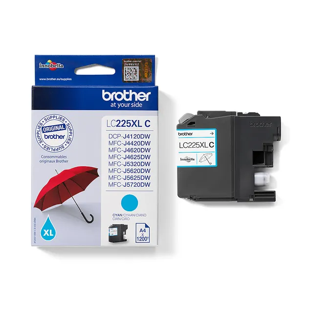Brother Cyan Ink Cartridge XL, LC225XLC