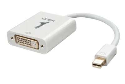 Mini-DP to DVI-D Adapter active, white 