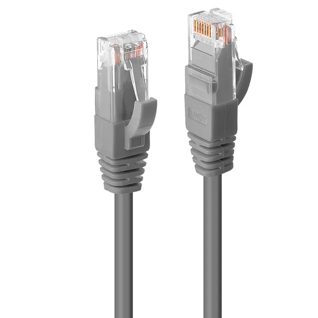 Lindy Cat.6 U/UTP Premium patch cable, halogen-free, grey, 3m