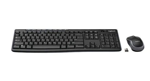 Logitech Wireless Combo MK270 tastatur Mus inkluderet RF trådløst QWERTY Nordisk Sort