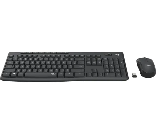 Logitech MK295 Silent Wireless Combo tastatur Mus inkluderet USB QWERTY Nordisk Grafit