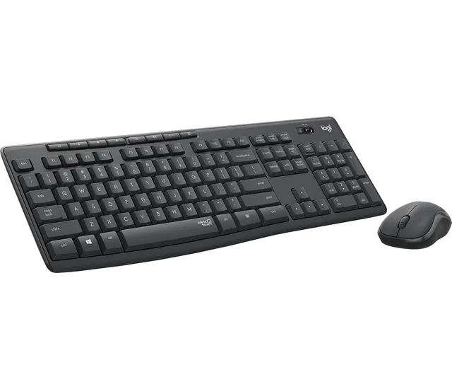 Logitech MK295 Silent Wireless Combo tastatur Mus inkluderet USB QWERTY Nordisk Grafit