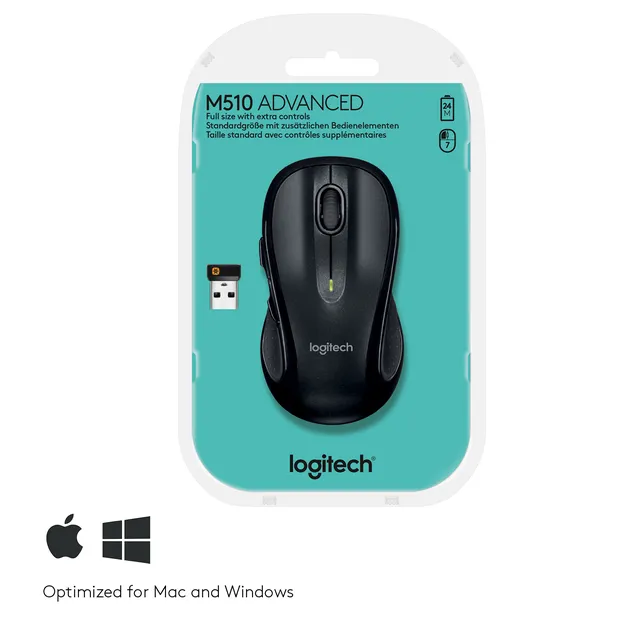 Logitech M510 mus RF trådløst Laser