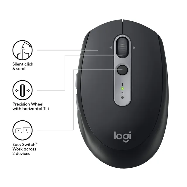 Logitech M590 Multi-Device Silent mus Højre hånd RF trådløs + Bluetooth Optisk 1000 dpi