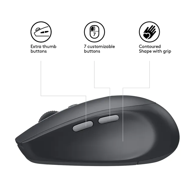 Logitech M590 Multi-Device Silent mus Højre hånd RF trådløs + Bluetooth Optisk 1000 dpi