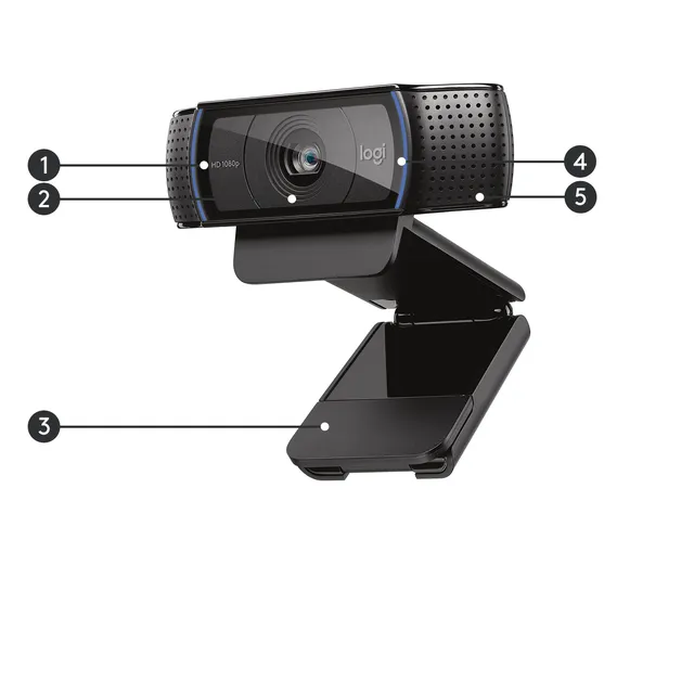 Logitech Hd Pro C920 webcam 3 MP 1920 x 1080 pixel USB 2.0 Sort