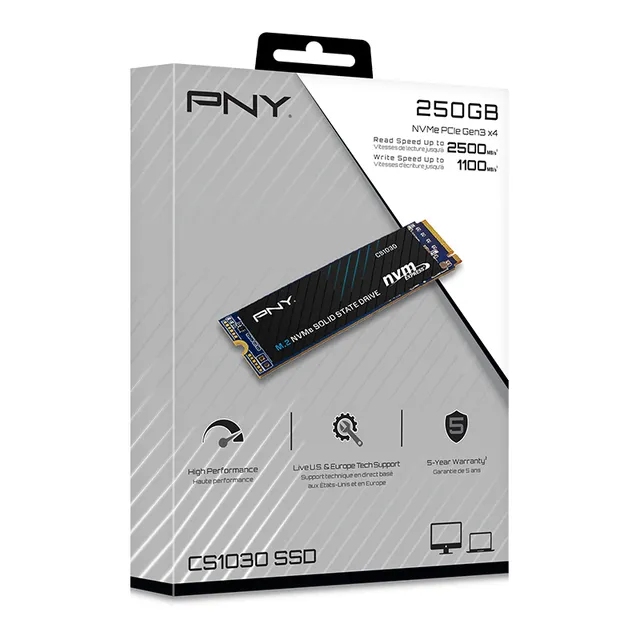 PNY Solid state-drev CS1030 250GB M.2 PCI Express 3.0 x4 (NVMe)