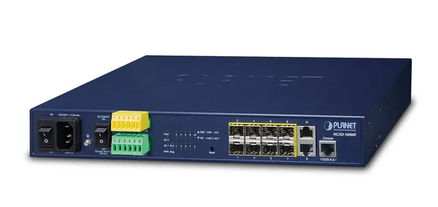 PLANET 8-Port GE SFP + 2-Port 10/100/1000T Managed Metro