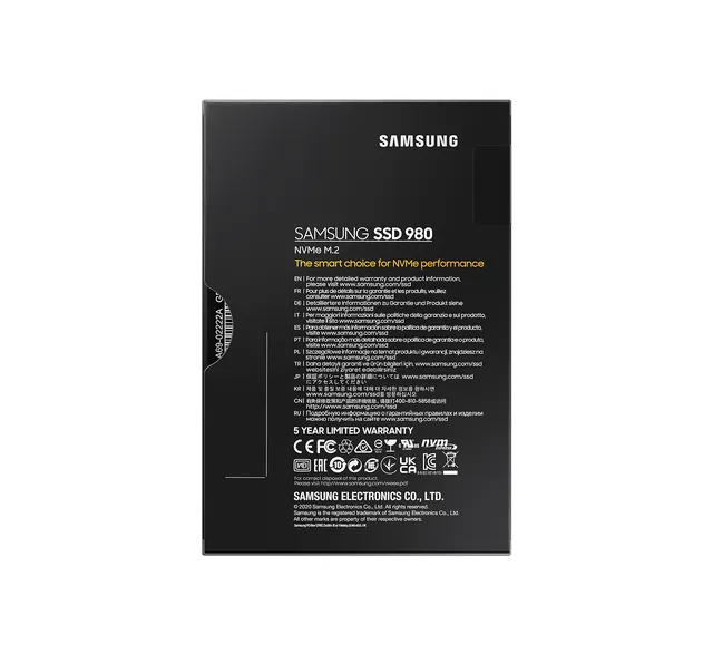 SSD M.2 500GB Samsung 980 NVMe PCIe 3.0 x 4 retail