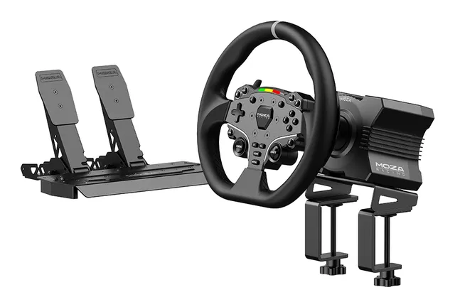 Moza R5 Racing Simulator (R5 direct-drive wheelbase ES Steering Wheel SR-P Lite Pedal) - Rat - PC