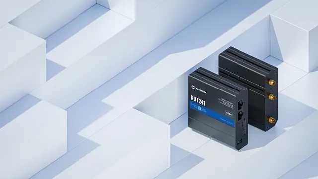 Industrial 4G (LTE) router equipped with 2x Ethernet ports, WiFi and RutOS software for advanced...