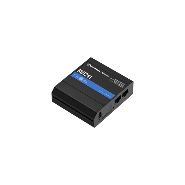 Industrial 4G (LTE) router equipped with 2x Ethernet ports, WiFi and RutOS software for advanced...