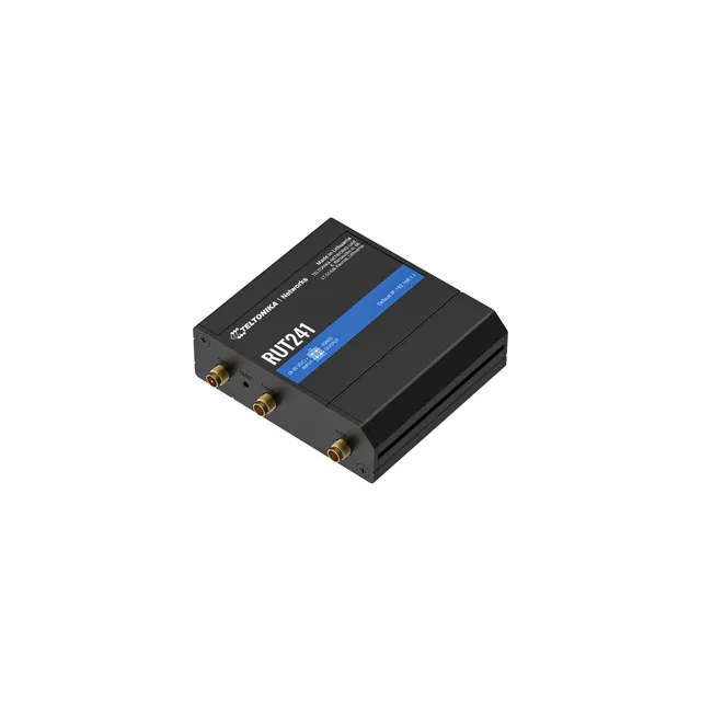 Industrial 4G (LTE) router equipped with 2x Ethernet ports, WiFi and RutOS software for advanced...