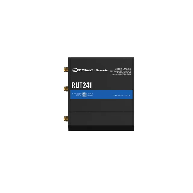 Industrial 4G (LTE) router equipped with 2x Ethernet ports, WiFi and RutOS software for advanced...