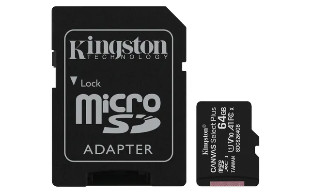 Kingston Canvas Select Plus microSD Card SDCS2/64 GB Class 10 (SD Adapter Included)