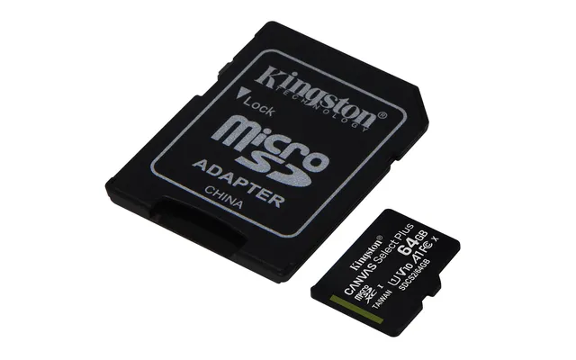 Kingston Canvas Select Plus microSD Card SDCS2/64 GB Class 10 (SD Adapter Included)