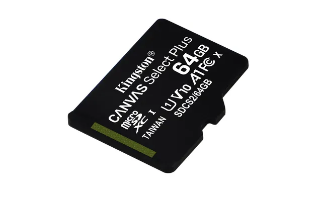 Kingston Canvas Select Plus microSD Card SDCS2/64 GB Class 10 (SD Adapter Included)