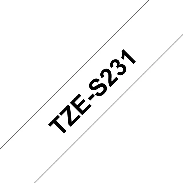 12mm Black on White Extra 