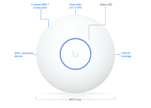 Ubiquiti UniFi U7 Lite Tråd...
