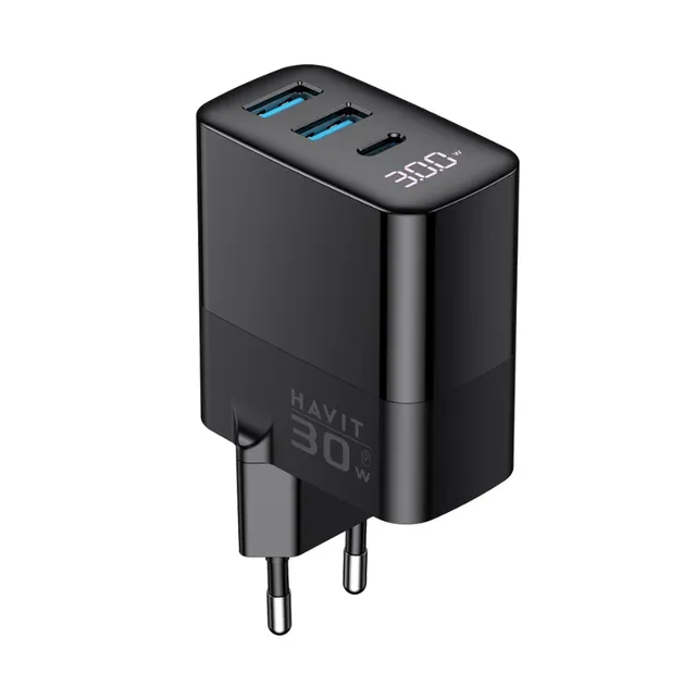 Havit Power Adapter 30W GaN sort