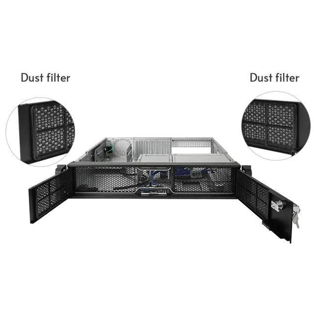 Chieftec 19" 2U Rackkabinet uden PSU 