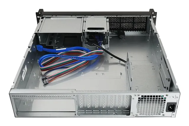 Chieftec 19" 2U Rackkabinet uden PSU, med rails