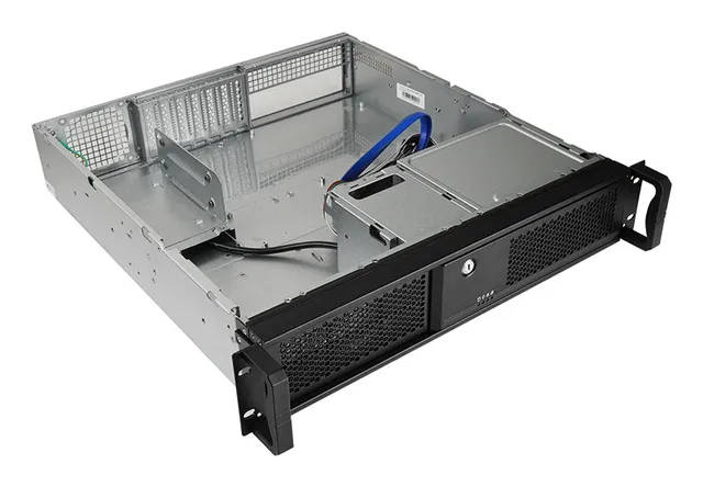 Chieftec 19" 2U Rackkabinet uden PSU, med rails