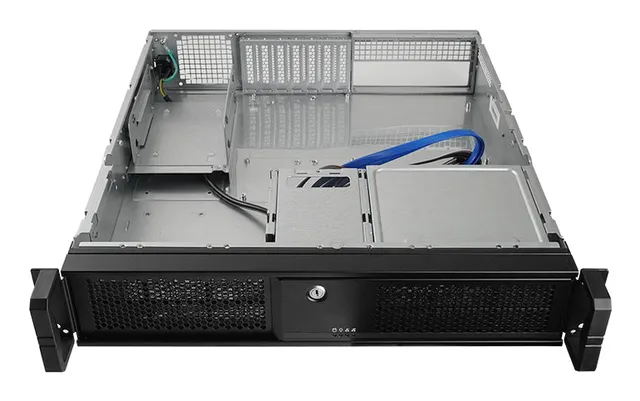 Chieftec 19" 2U Rackkabinet uden PSU, med rails