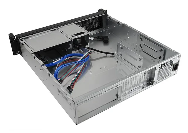 Chieftec 19" 2U Rackkabinet uden PSU, med rails