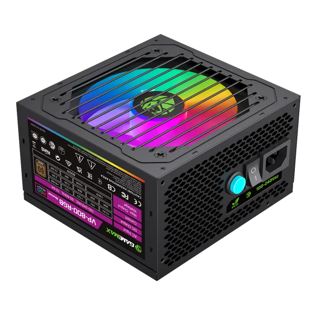 Gamemax 800W PSU 80+ Bronze RGB Modular APFC