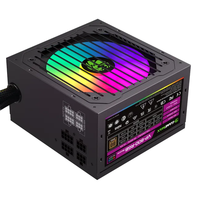Gamemax 800W PSU 80+ Bronze RGB Modular APFC