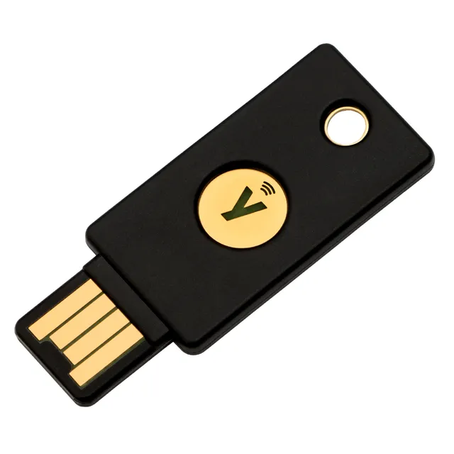 Yubico - YubiKey 5 NFC - Two-factor authentication USB and NFC security key, fits USB-A ports an...