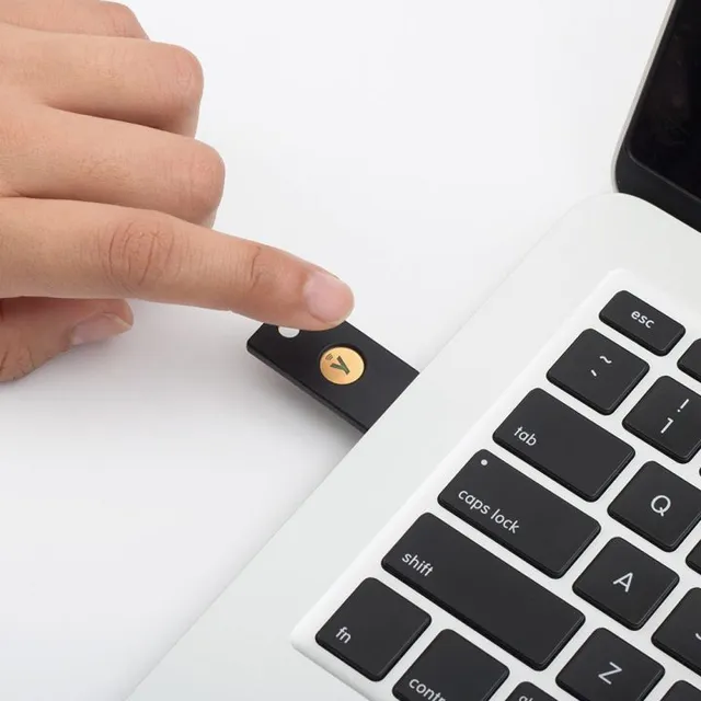 Yubico - YubiKey 5 NFC - Two-factor authentication USB and NFC security key, fits USB-A ports an...