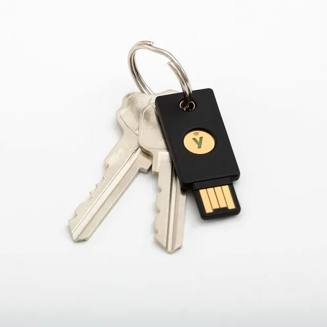 Yubico - YubiKey 5 NFC - Two-factor authentication USB and NFC security key, fits USB-A ports an...